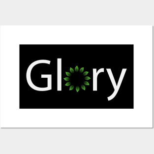 Glory creative text design Posters and Art